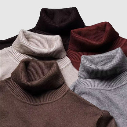 Modern Turtleneck Sweater | Soft Knit Poly-Blend Pullover 0