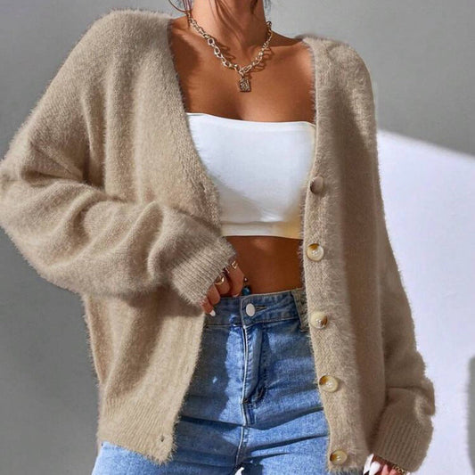 Montclair Faux Mink Cardigan | Women's Winter Sweater 0