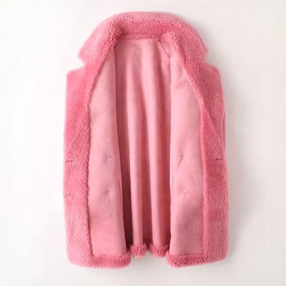 Oversized Shearling Fleece Coat | Women's Winter Outerwear 4