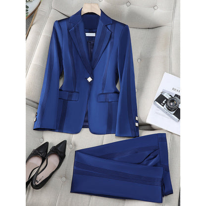 Regal Poise Set | Long-Sleeve Blazer and Pants Suit 1
