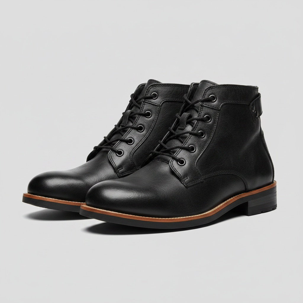 Retro Leather Boots | Men's Classic Footwear