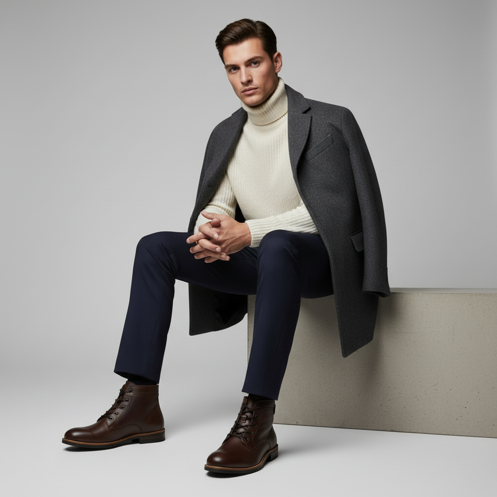 Retro Leather Boots | Men's Classic Footwear