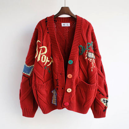 Retro Revival Cardigan | Oversized Knit Sweater 2