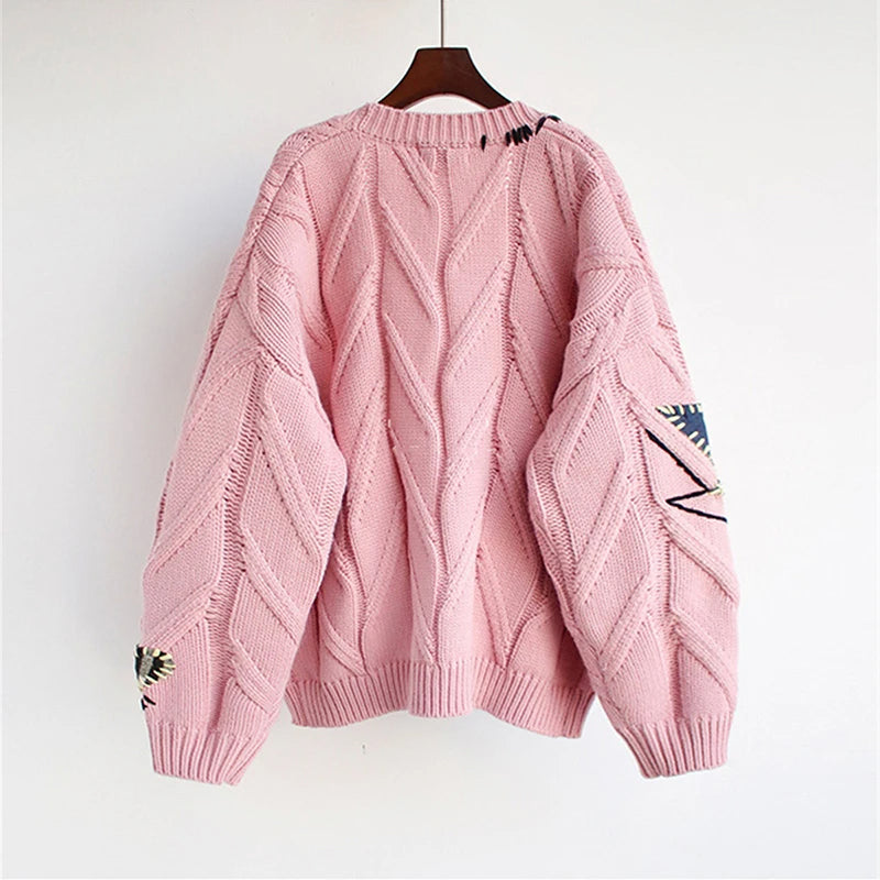 Retro Revival Cardigan | Oversized Knit Sweater 3