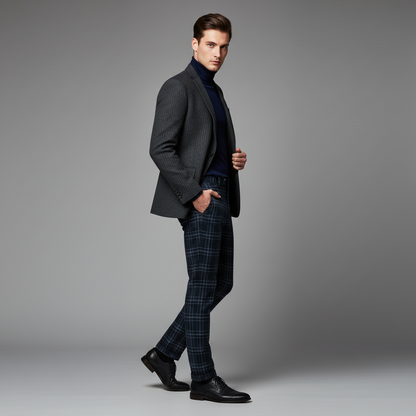 Sasha Checked Chinos | Men's Trousers