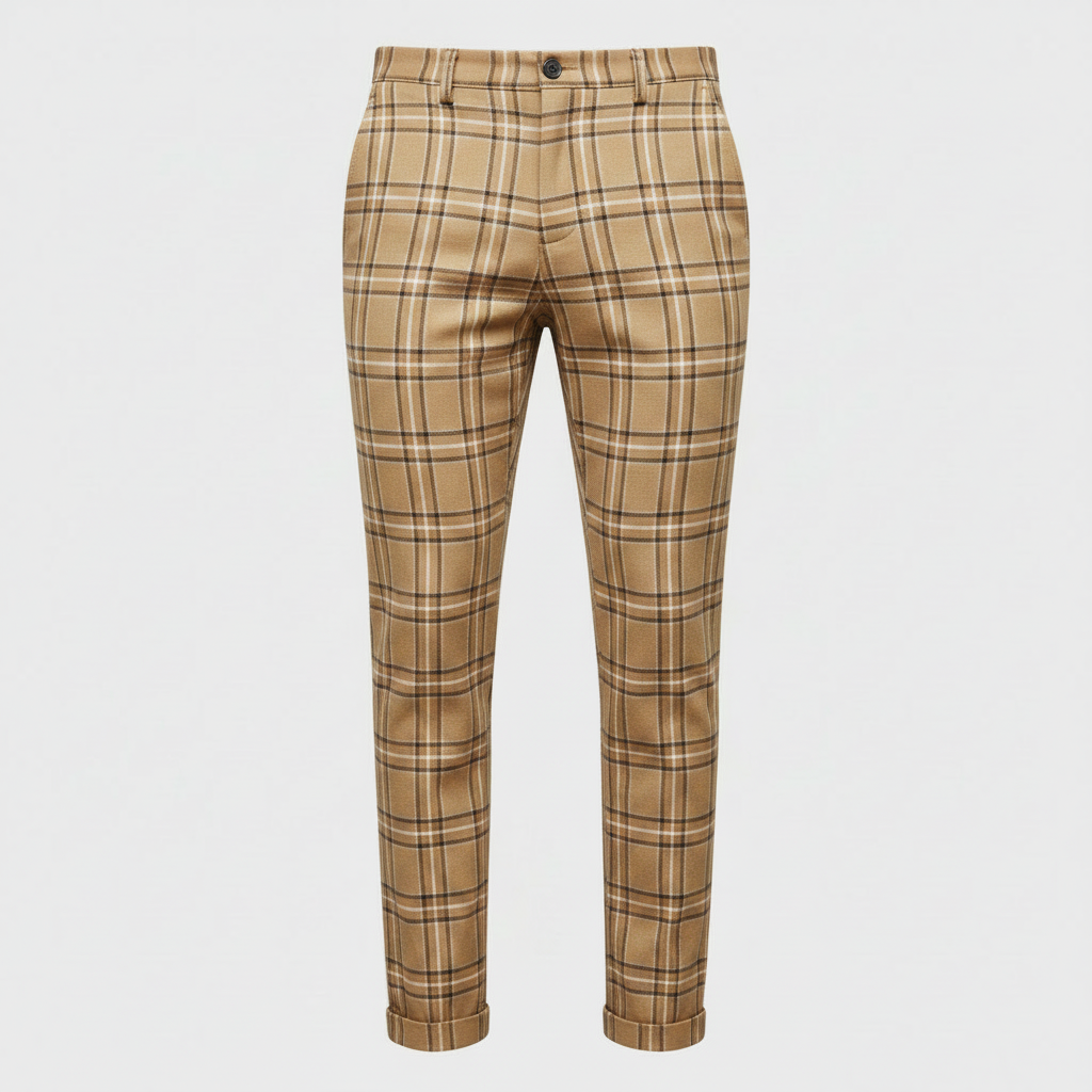 Sasha Checked Chinos | Men's Trousers 7