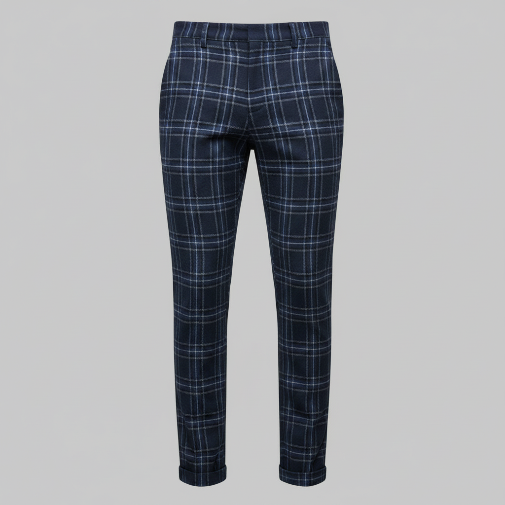 Sasha Checked Chinos | Men's Trousers 8