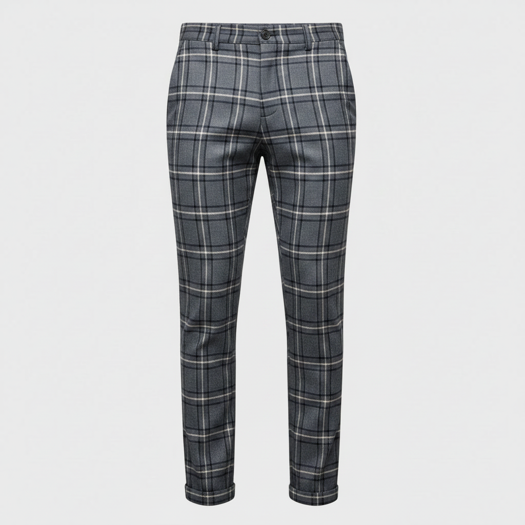 Sasha Checked Chinos | Men's Trousers 9
