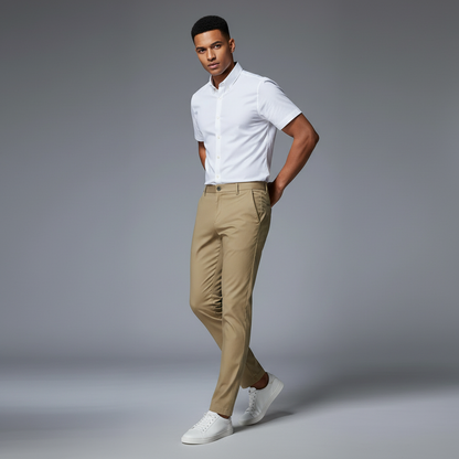 Saul Men's Slim Fit Stretch Chinos | Men's Trousers