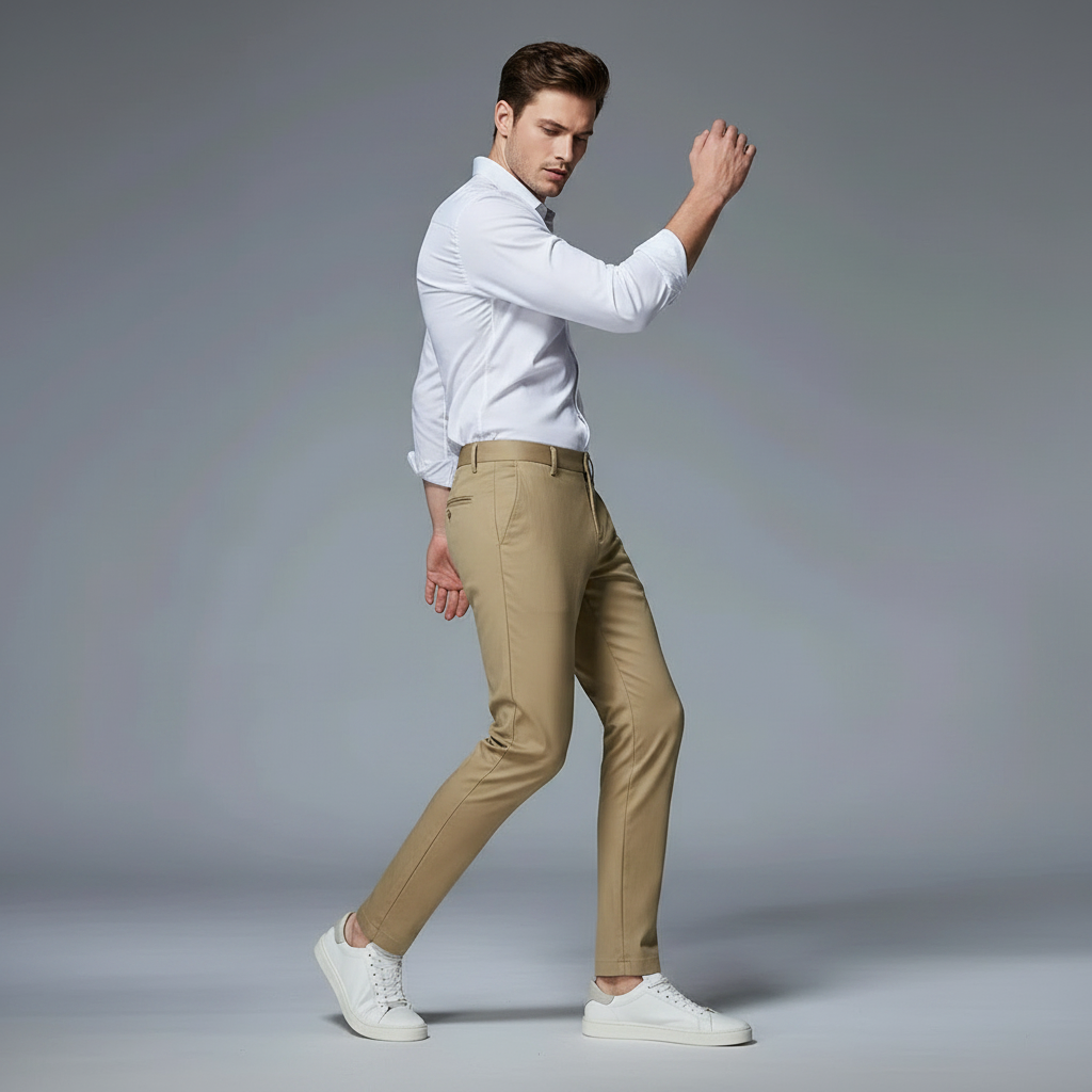 Saul Men's Slim Fit Stretch Chinos | Men's Trousers