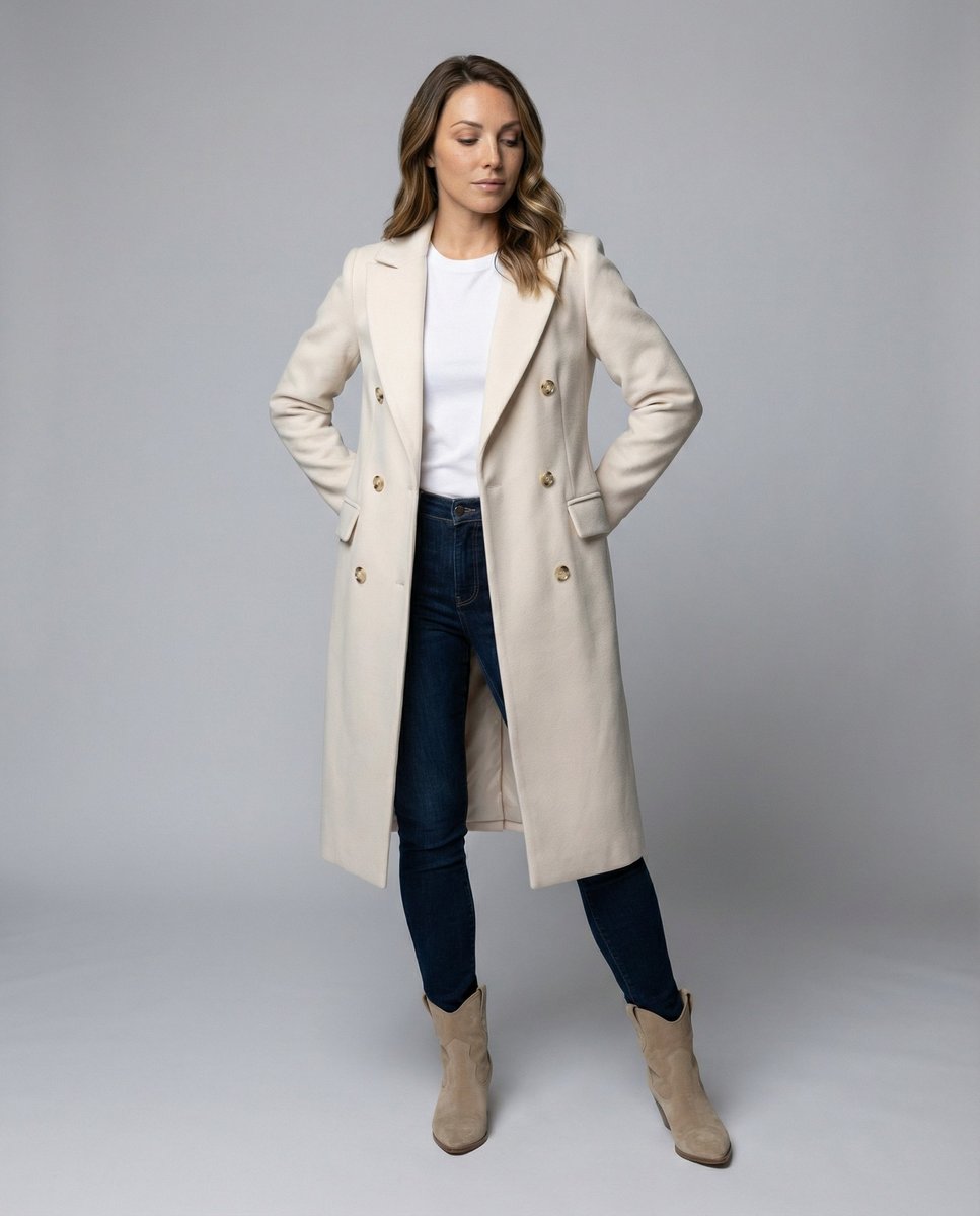 Scarlett | Women's Double-Breasted Midi Overcoat 1