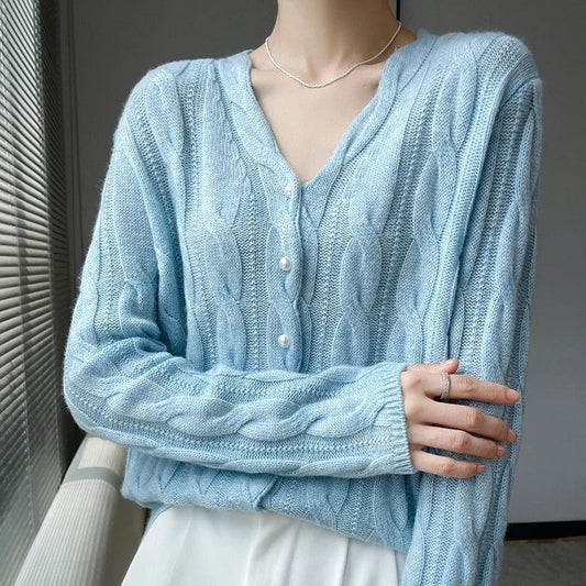 Serena Wool Cardigan | Lightweight Soft Knit Sweater 0