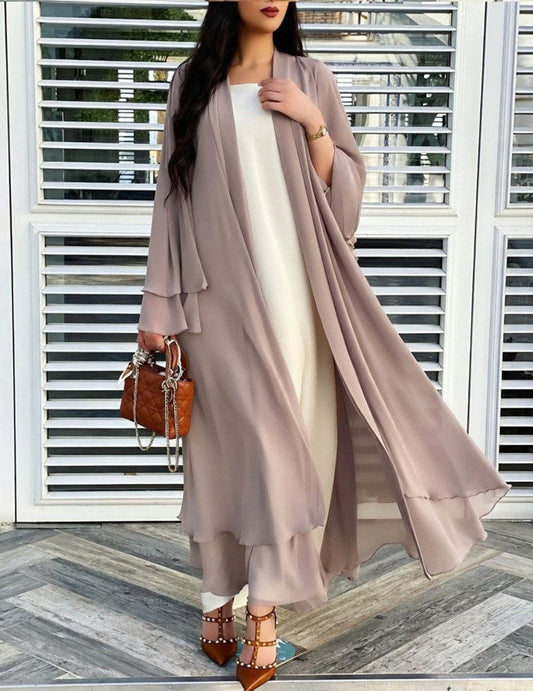 Sheer Chiffon Long Cardigan for Women | Lightweight Open Front 0