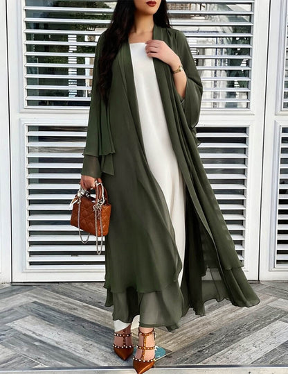 Sheer Chiffon Long Cardigan for Women | Lightweight Open Front 4