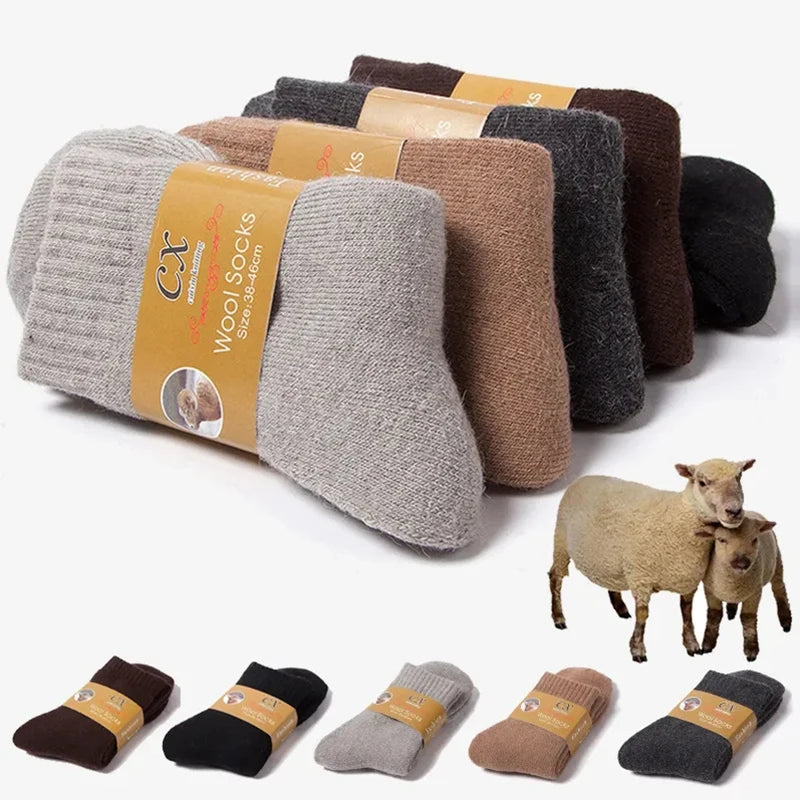 Thermal Merino Wool Blend Winter Socks | Warm Plush Unisex Socks 0