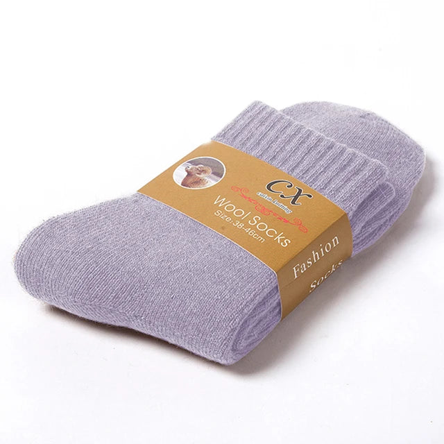 Thermal Merino Wool Blend Winter Socks | Warm Plush Unisex Socks 14