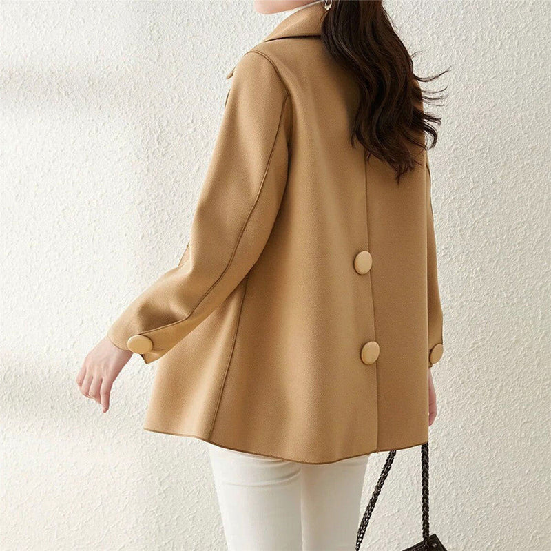 Enna Woolen Coat | Double-Breasted Wool Coat 2