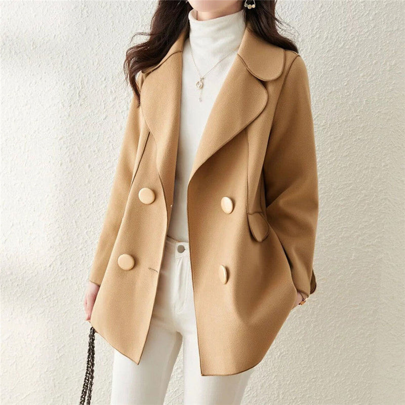 Enna Woolen Coat | Double-Breasted Wool Coat 3