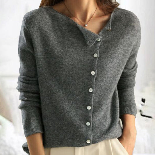 Women’s Button Front Knit Cardigan Relaxed Fit Layering Essential 0