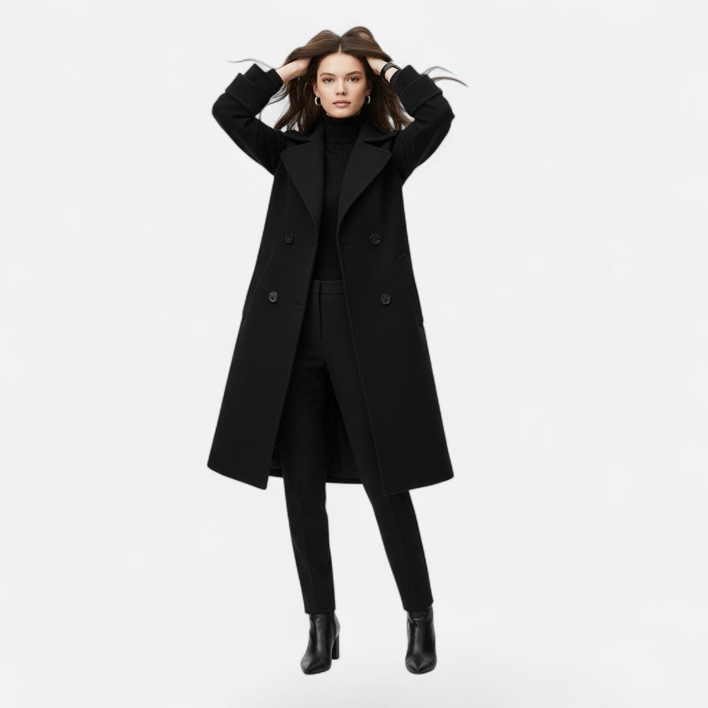 Women's Cashmere-Blend Double-Breasted Coat | Winter Coats Women 2