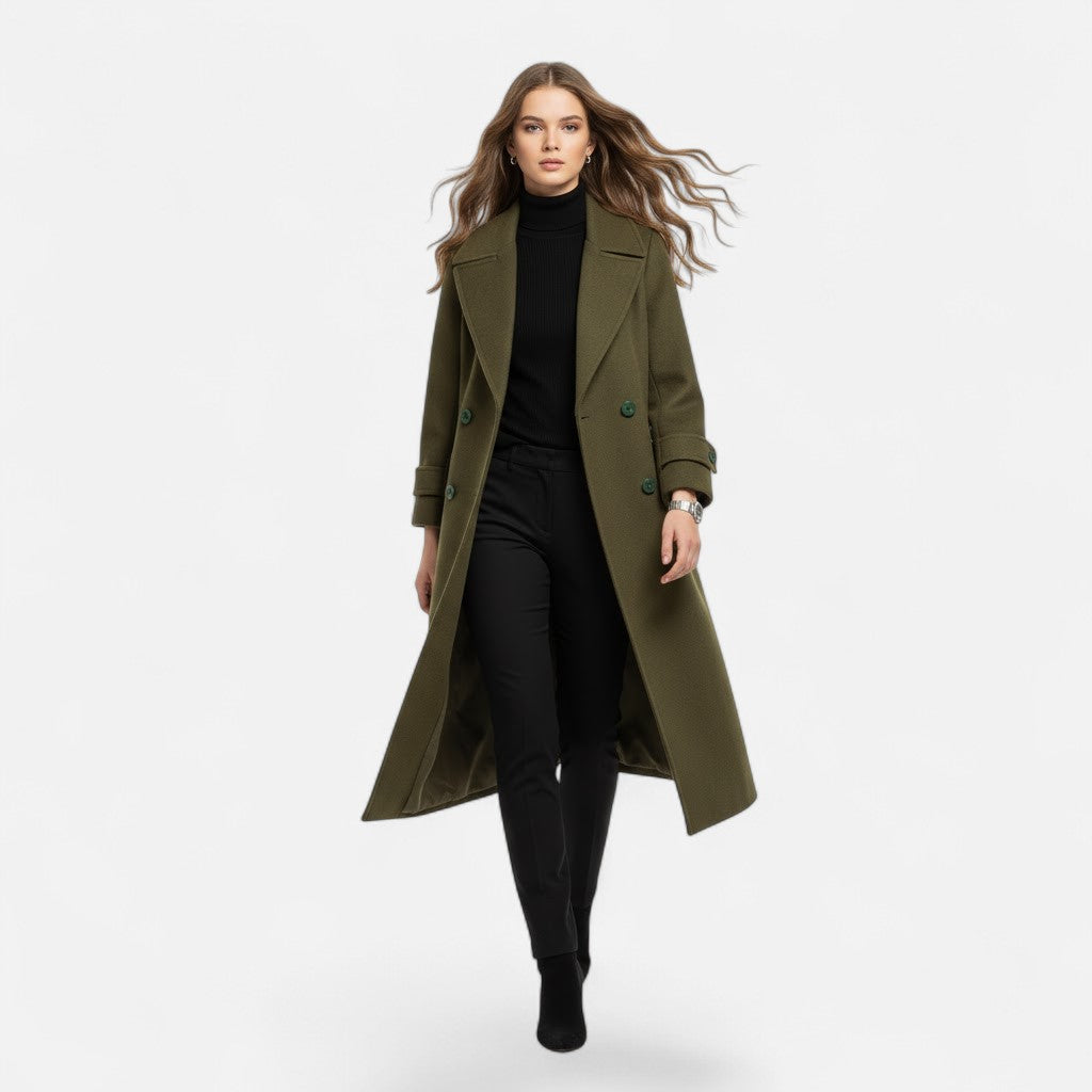 Women's Cashmere-Blend Double-Breasted Coat | Winter Coats Women 4
