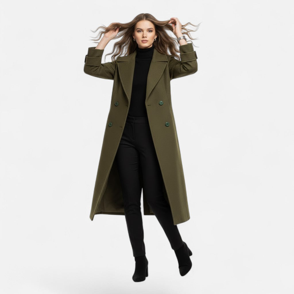 Women's Cashmere-Blend Double-Breasted Coat | Winter Coats Women 5