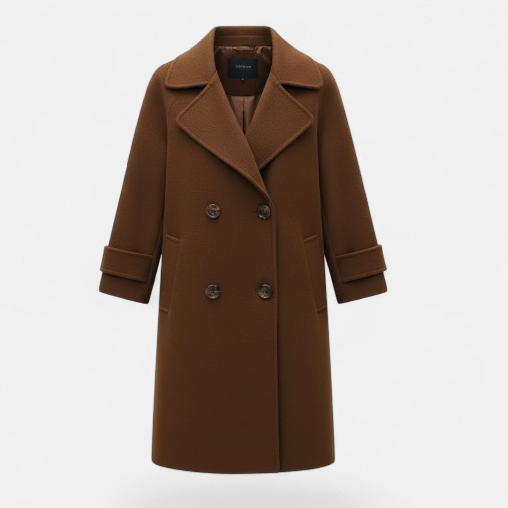 Women's Cashmere-Blend Double-Breasted Coat | Winter Coats Women 6