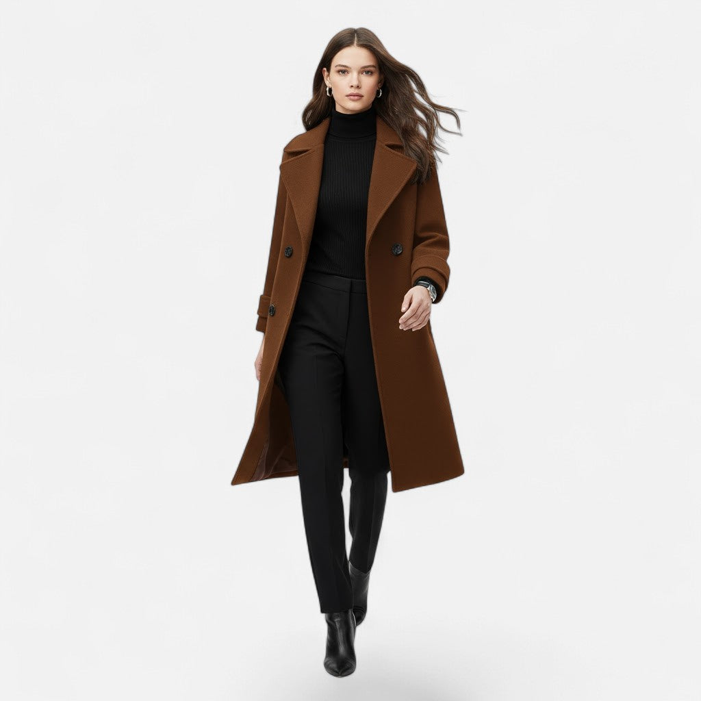 Women's Cashmere-Blend Double-Breasted Coat | Winter Coats Women 7