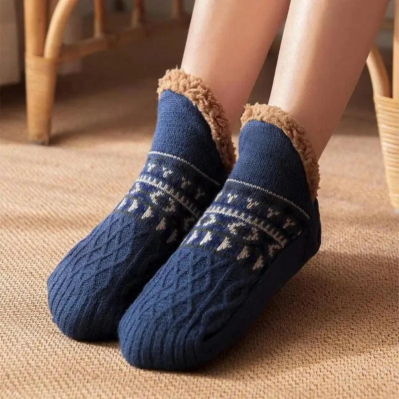 Women’s Cozy Knitted Slipper Socks | Non-Slip Winter Homewear 6