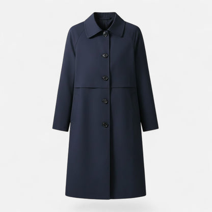 Women's Mid-Length Wool-Blend Trench Coat 3