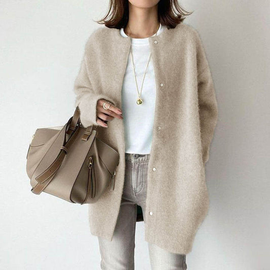 Wool and Suede Cardigan | Relaxed Fit Casual Outerwear 0